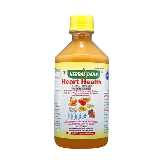 Heart health contains honey, apple cider vinegar, lemon juice, ginger juice and garlic juice.
